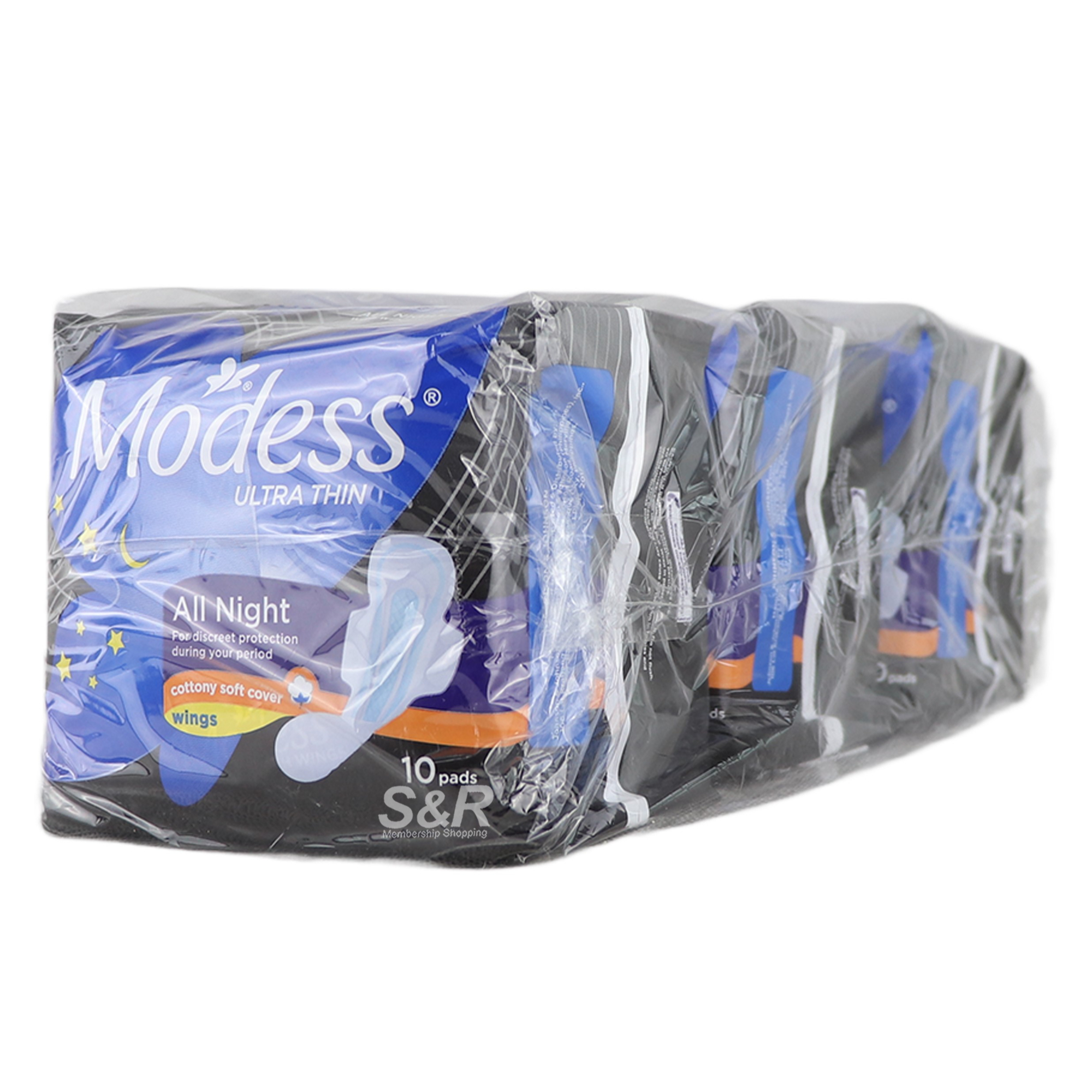 Modess All Night Ultra Thin Sanitary Napkins (10 pads x 3pcs)
